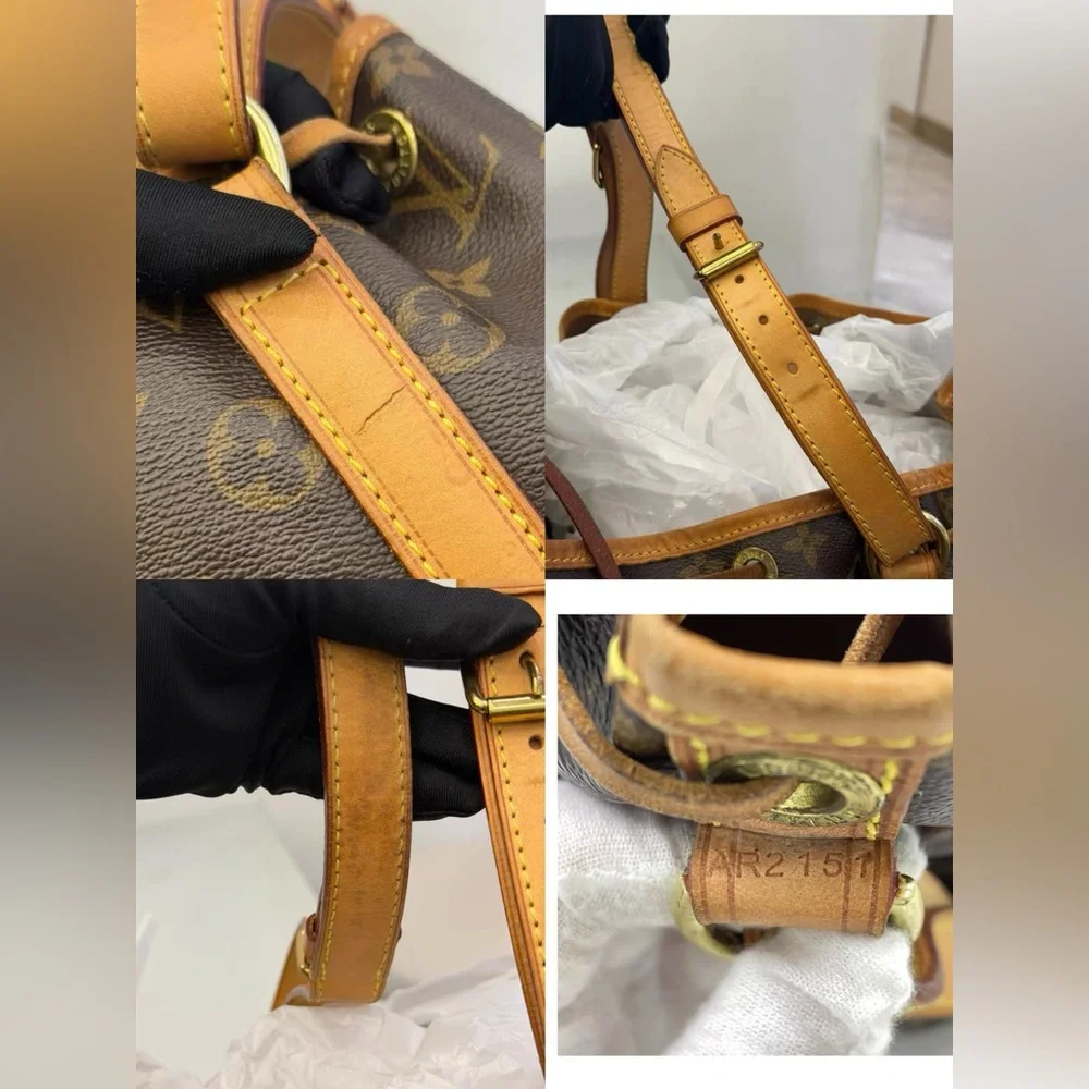 Louis Vuitton Petit Noé Monogram Bucket Bag Made in‎ France 2015